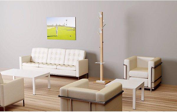 Image du produit Paperflow Portemanteau sur pied, bois massif, avec porte-parapluies et égouttoir, couronne