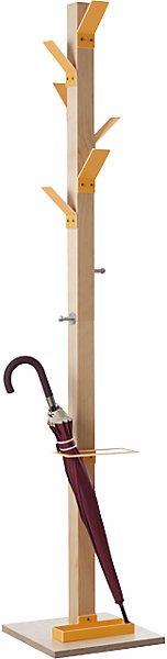 Image du produit Paperflow Portemanteau sur pied, bois massif, avec porte-parapluies et égouttoir, couronne