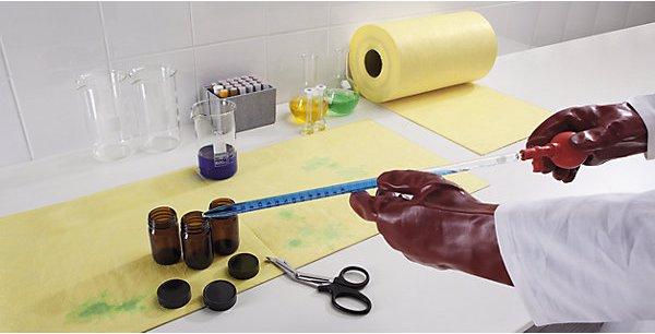 Immagine prodotto Schoeller Allibert Panno assorbente per sostanze chimiche BASIC, panni, 500 x 400 mm, conf. da 80 (80 pz.)