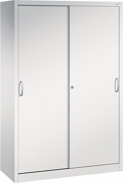 Actual product image C+P ACURADO sliding door cupboard, 4 shelves, HxWxD 1950 x 1200 x 500 mm, light (120 x 50 x 195 cm)