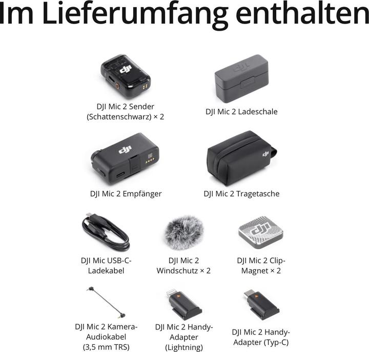 Image du produit DJI Mic 2 (2 TX + 1 RX + Charging Case)