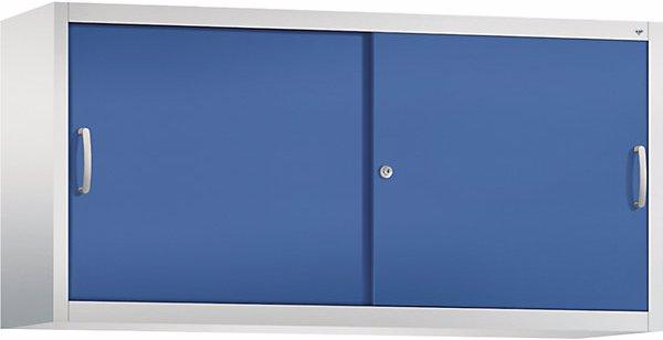 Productafbeelding C+P ACURADO opzetkast met schuifdeuren, 2 FB, 790x1600x400, l.grijs/enz. blauw