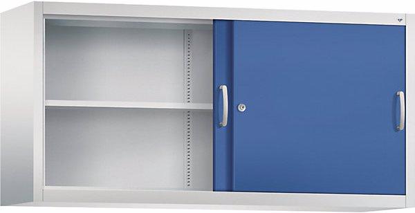 Productafbeelding C+P ACURADO opzetkast met schuifdeuren, 2 FB, 790x1600x400, l.grijs/enz. blauw
