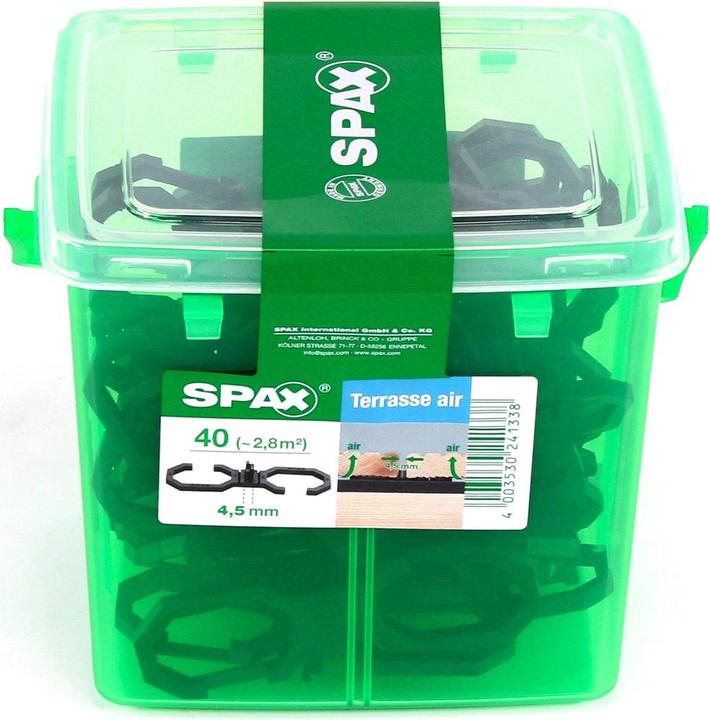 Actual product image Spax Terrace Air Spacer 4,5mm Ventilation for wooden boards Terrace 40 pcs. (5009422544009)