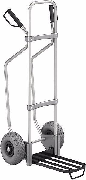 Image du produit eurokraft pro Diable GO en aluminium avec semelles, l x p bavette pour paquets 430 x 250 mm (200 kg)