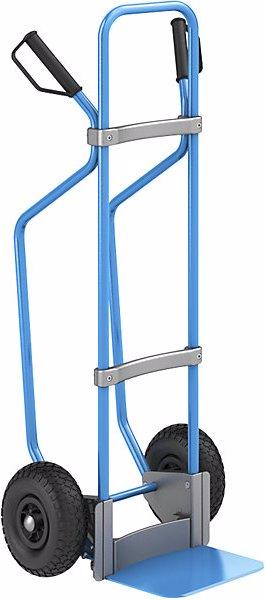 Image du produit eurokraft pro Diable GO avec semelles, bleu, l x p bavette 280 x 250 mm, bleu, bandage (200 kg)