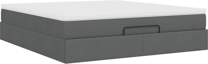 Image du produit VidaXL Lit Ottoman avec matelas Gris foncé 160x200 cm Tissu (160 x 200 cm)