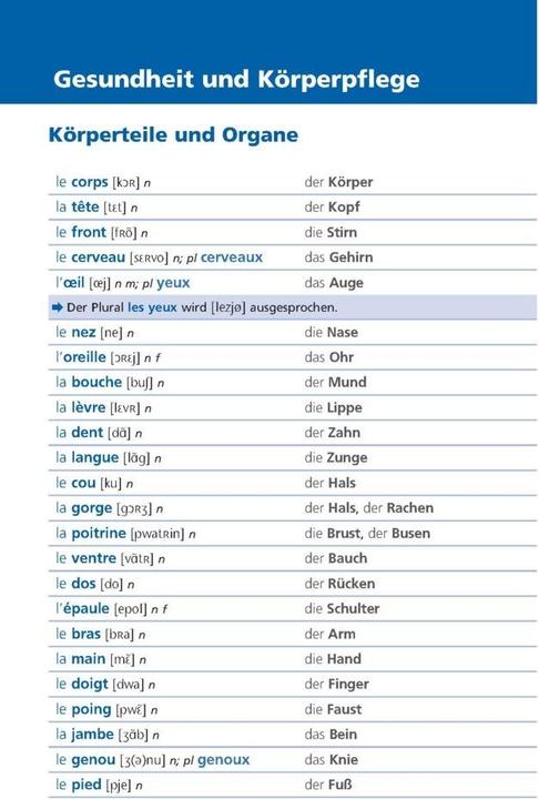 Nutritional values and ingredients Langenscheidt Grundwortschatz Französisch (German, French, 2023)