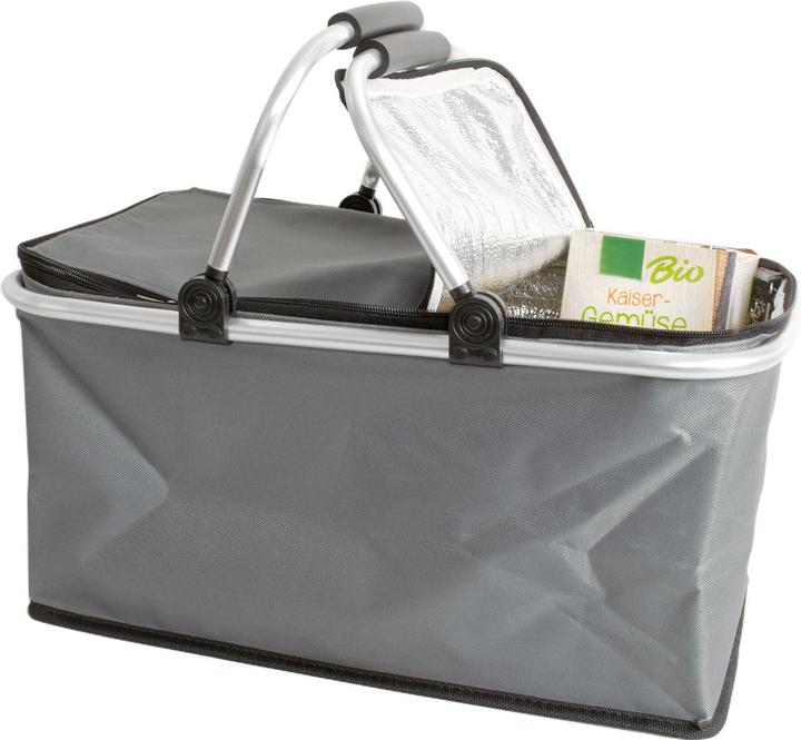 Image du produit Cepewa Panier à provisions thermique, pliable, gris, 30l (30 l)