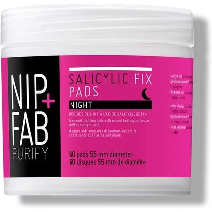 Nip + Fab Purify Salicylic Fix Night Pads (Reinigungstücher, 80 ml)