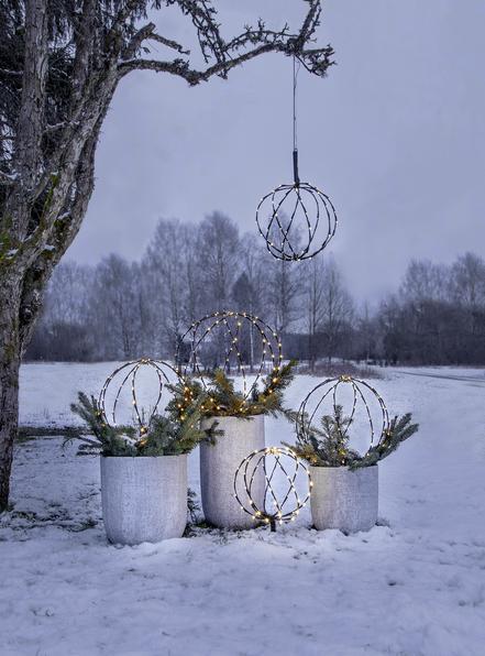 Produktbild Star Trading Gartenlicht Decoration Sphere, 88 LEDs, Ø 40 cm, Schwarz (IP44)