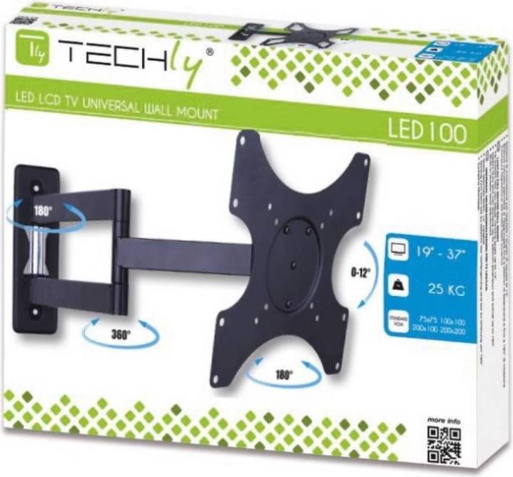 Image du produit Techly Support mural inclinable (Mur, 37", 25 kg)