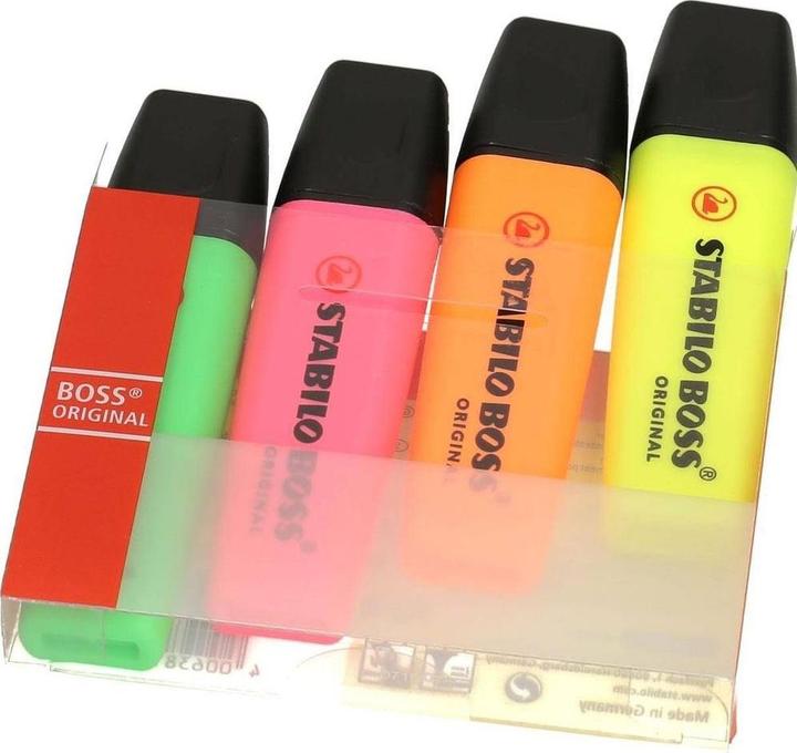 Immagine prodotto STABILO Evidenziatore BOSS ORIGINAL (Pink, Giallo, Verde, Arancia, 5 mm, 4 x)