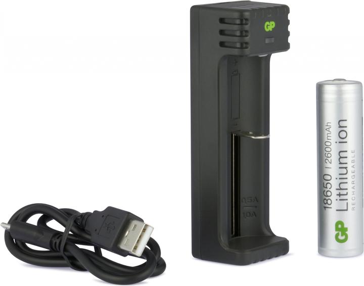 Produktbild GP Batteries L111 (1 Stk., 18650, 2600 mAh, Ladegerät inkl. Akku)