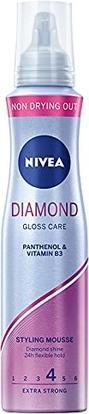 Produktbild NIVEA Diamond Gloss Care Styling Mousse 4 extra mocna pianka do włosów 150 ml (150 ml, Schaumfestiger)