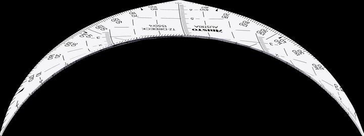 Productafbeelding Aristo TZ driehoek 16 cm, transparant, zeer flexibel, zonder afgeschuinde rand (160 mm)