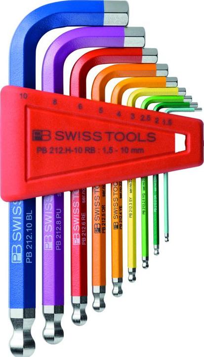 Produktbild PB Swiss Tools Stiftschlüsselsatz PB Rainbow - Kugelkopf