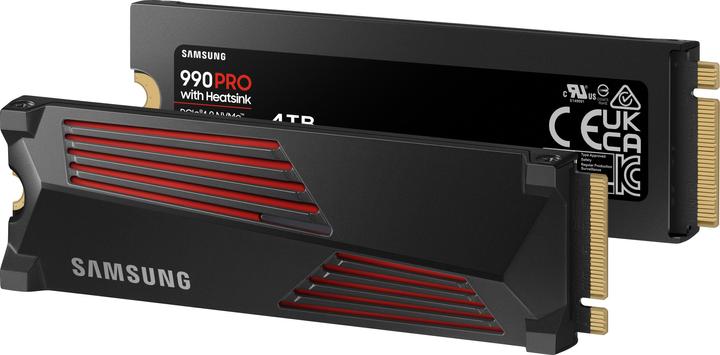 Actual product image Samsung 990 Pro with Heatsink (4000 GB, M.2 2280)