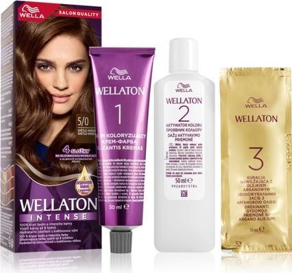 Actual product image Wella WELLATON cream hair colour - Shade: 5/0 Light Brown (5/0 Light Brown)