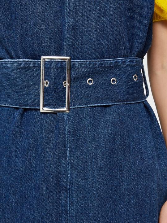 Image du produit Selected Femme Robe en denim avec ceinture à la taille (38)