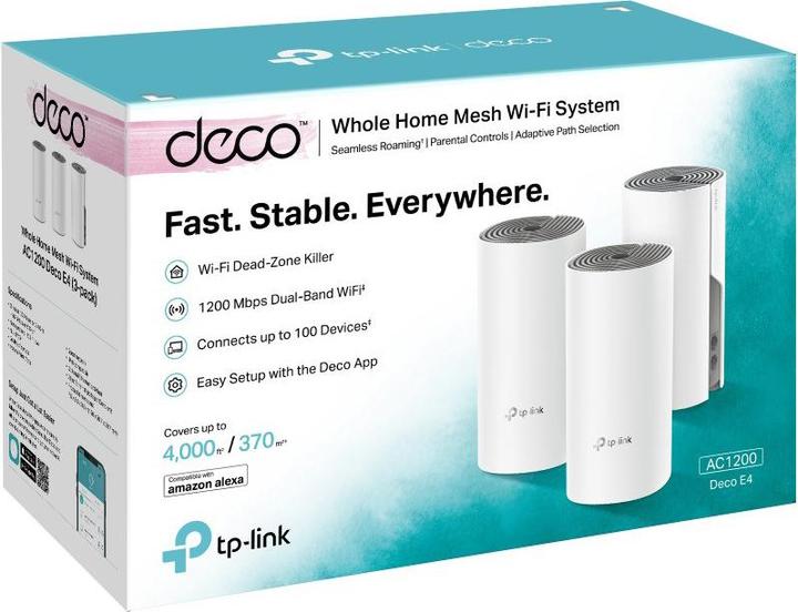 Actual product image TP-Link Deco E4 WLAN Mesh 3-pack Set (AC1200)