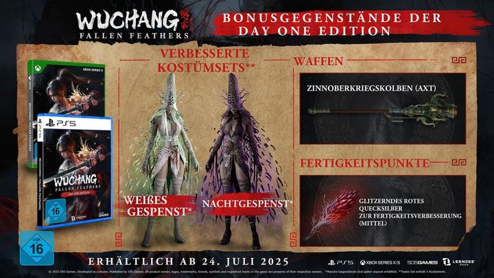Produktbild 505 Games Wuchang: Fallen Feathers PS-5 D1 (PS5, DE)