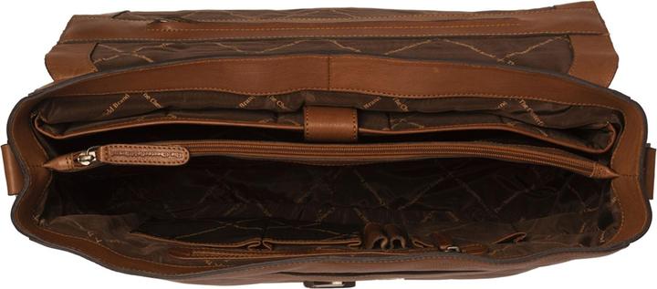 Actual product image The Vegan Cow Chesterfield Brand Leren Laptoptas Cognac Iowa