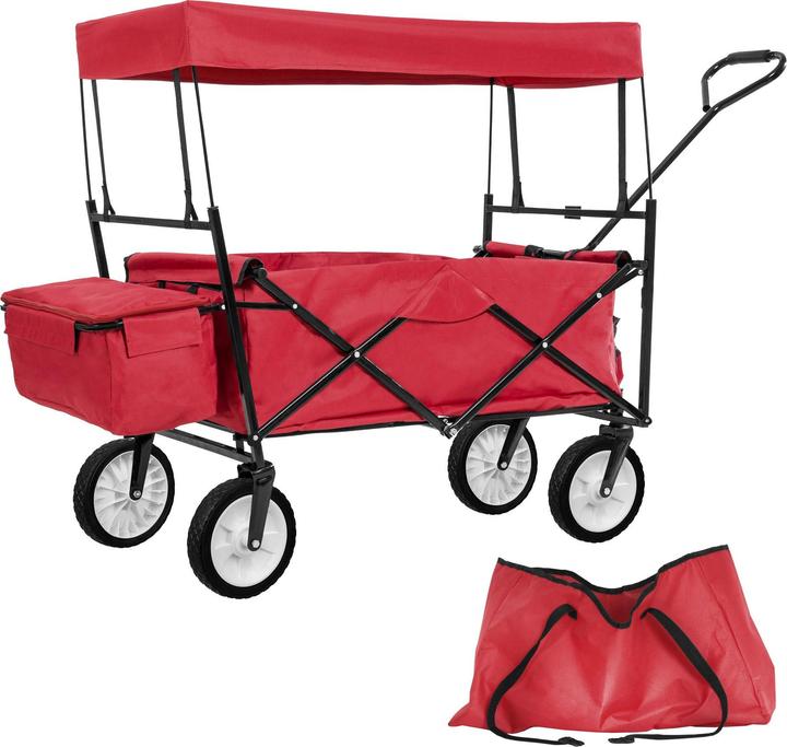 Produktbild tectake Faltbarer Bollerwagen mit Dach und Tragetasche