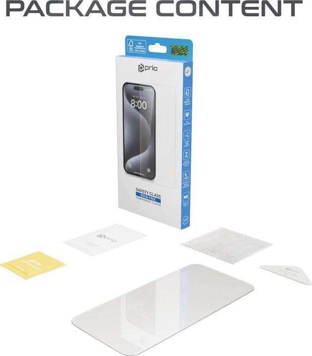 Actual product image prio Tempered glass screen protector for Samsung A55 clear (1 Piece, Samsung Galaxy A55)