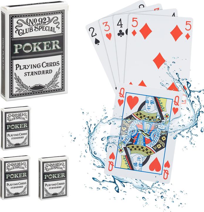 Relaxdays 4x jeu de cartes