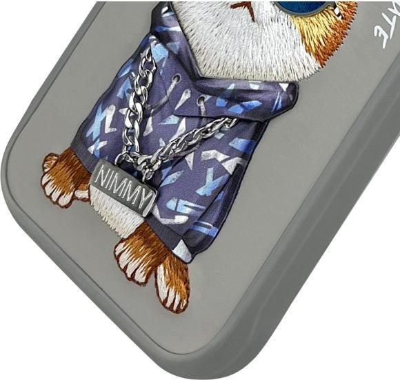 Actual product image Nimmy case iPhone 16 Pro 6.3" gray Glasses Cool Cat (Apple iPhone 16 Pro)