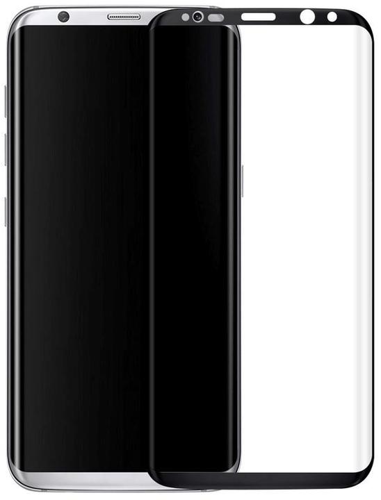 Actual product image PhoneLook 3D Tempered Glass Vitre de protection d'écran intégrale verre trempé avec bords noirs (1 Piece, Samsung Galaxy S8+)