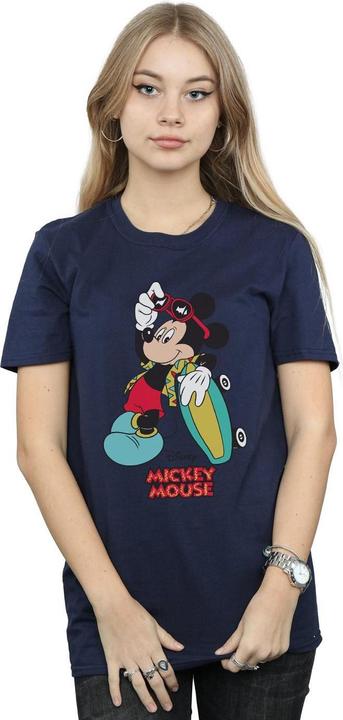 Actual product image Disney Womens/Ladies Mickey Mouse Skate Dude Cotton Boyfriend T-Shirt (L)