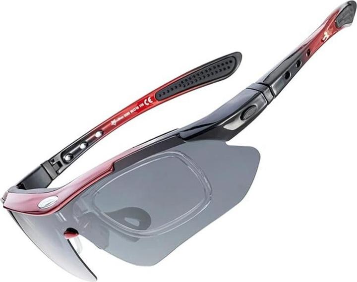 Image du produit Rockbros 10141 lunettes de cyclisme photochromiques UV400 - rouge (Rouge)