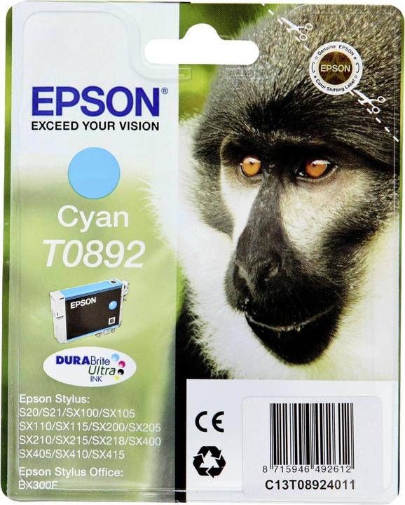 Actual product image Epson T0892 DuraBrite Ultra (C)