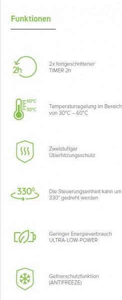 Produktbild Mert - Digitaler Regler KMX1 Inklusive Heizpatrone 1000W, Chrom, mit Spiralkabel und Stecker