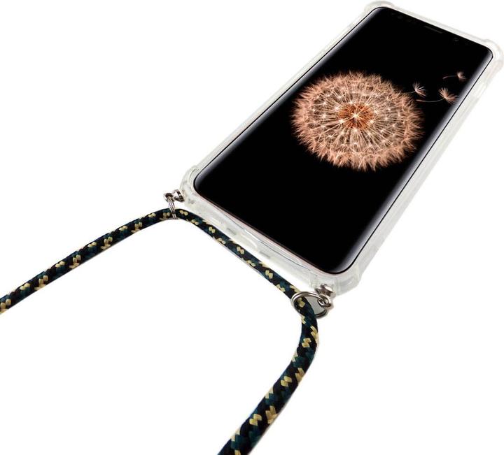 Actual product image König Design Mobile phone chain for Samsung Galaxy S9 Plus with strap to hang around cord camouflage