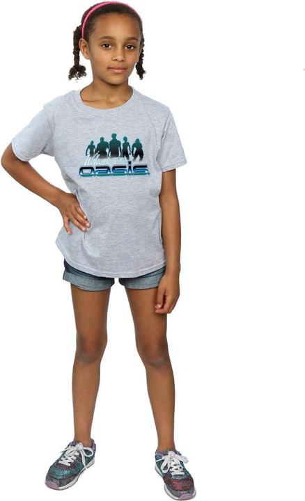 Actual product image Ready Player One Girls Welcome To The Oasis Cotton T-Shirt (140, 146)