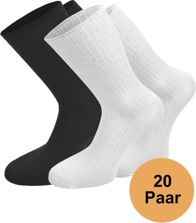 Image du produit Normani 20 Paar Socken Unisex Business Socks Baumwollsocken Berufssocken - 9685 (paquet de 20, 43 - 46)