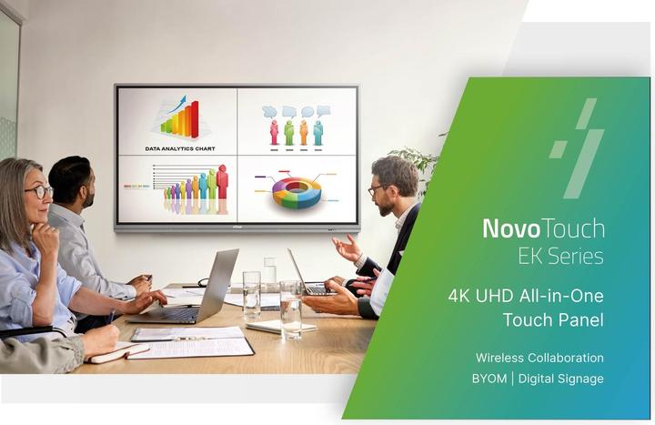 Actual product image vivitek DS NovoTouch BK750i silver 75"/3xHDMI/VGA/DP/USB (3840 x 2160 Pixels, 75")
