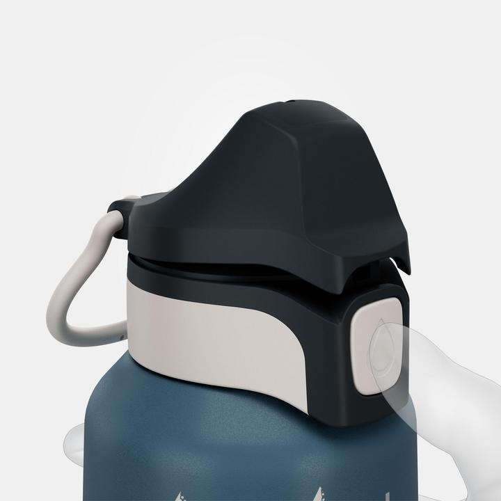 Immagine prodotto Quechua Borraccia per bambini 0,6 l in acciaio inox con chiusura rapida per escursioni - blu (0.60 l)