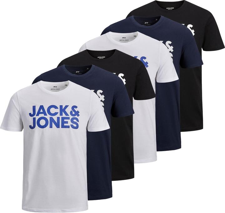 Image du produit Jack & Jones Jjecorp Logo Tee O-Neck 6pk (S)