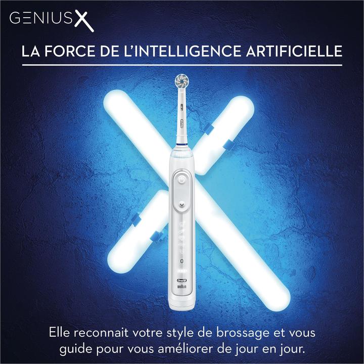 Actual product image Oral-B Genius X Electric Toothbrush White + Traveal case (Oscillating toothbrush)