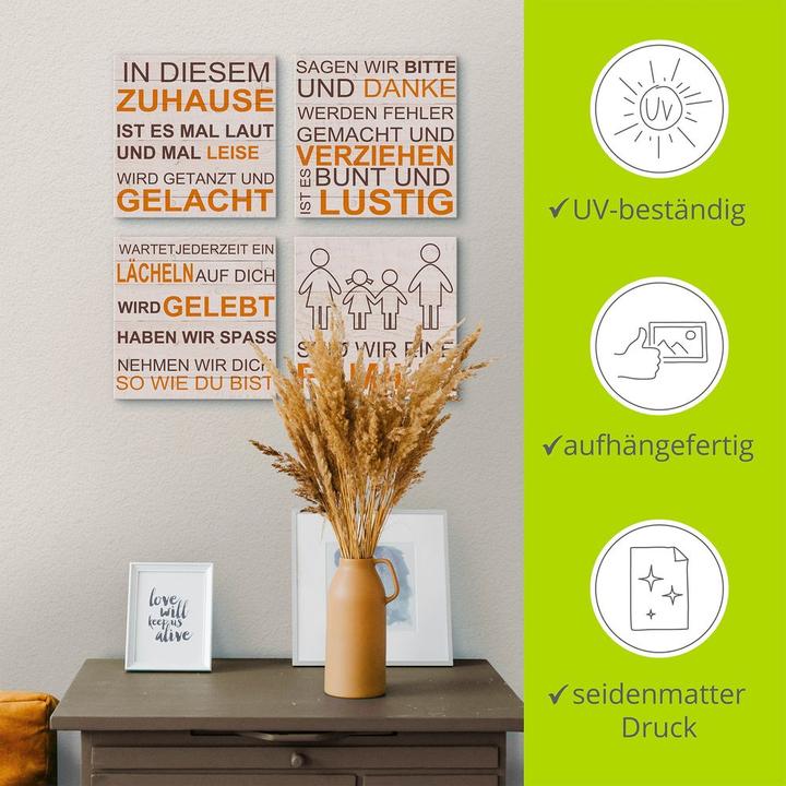 Produktbild Artland In diesem Zuhause - beige J5PO (40x40 cm)