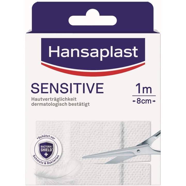 Produktbild Hansaplast Sensitive Pflaster Hypoallergen 1 m x 8 cm, 1 St. Pflaster (1 x)