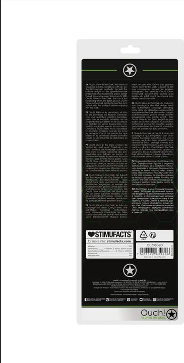 Actual product image Ouch! Smooth Thick Stretchy Penis Sleeve - Glow in the Dark