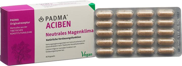 Produktbild Padma Aciben ausgeglichenes Magenklima (40 Stück, Kapseln, 40 g)