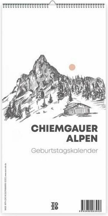 Produktbild Kleiner Geburtstagskalender "Chiemgauer Alpen", ohne Jahreszahl (Deutsch)