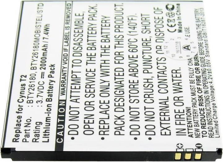 Actual product image AccuCell Battery MOBISTEL Cynus T2 battery as replica from suitable for MT-9081W