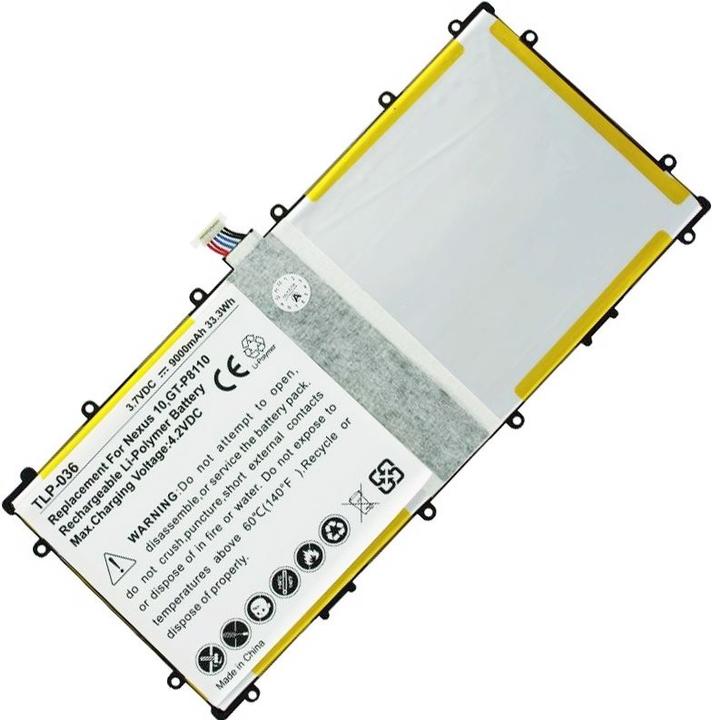 Image du produit Google Batterie Nexus 10 Batterie SP3496A8H, SP3496A8H(1S2P), GT-P8110, GTP8110-HA32ARB